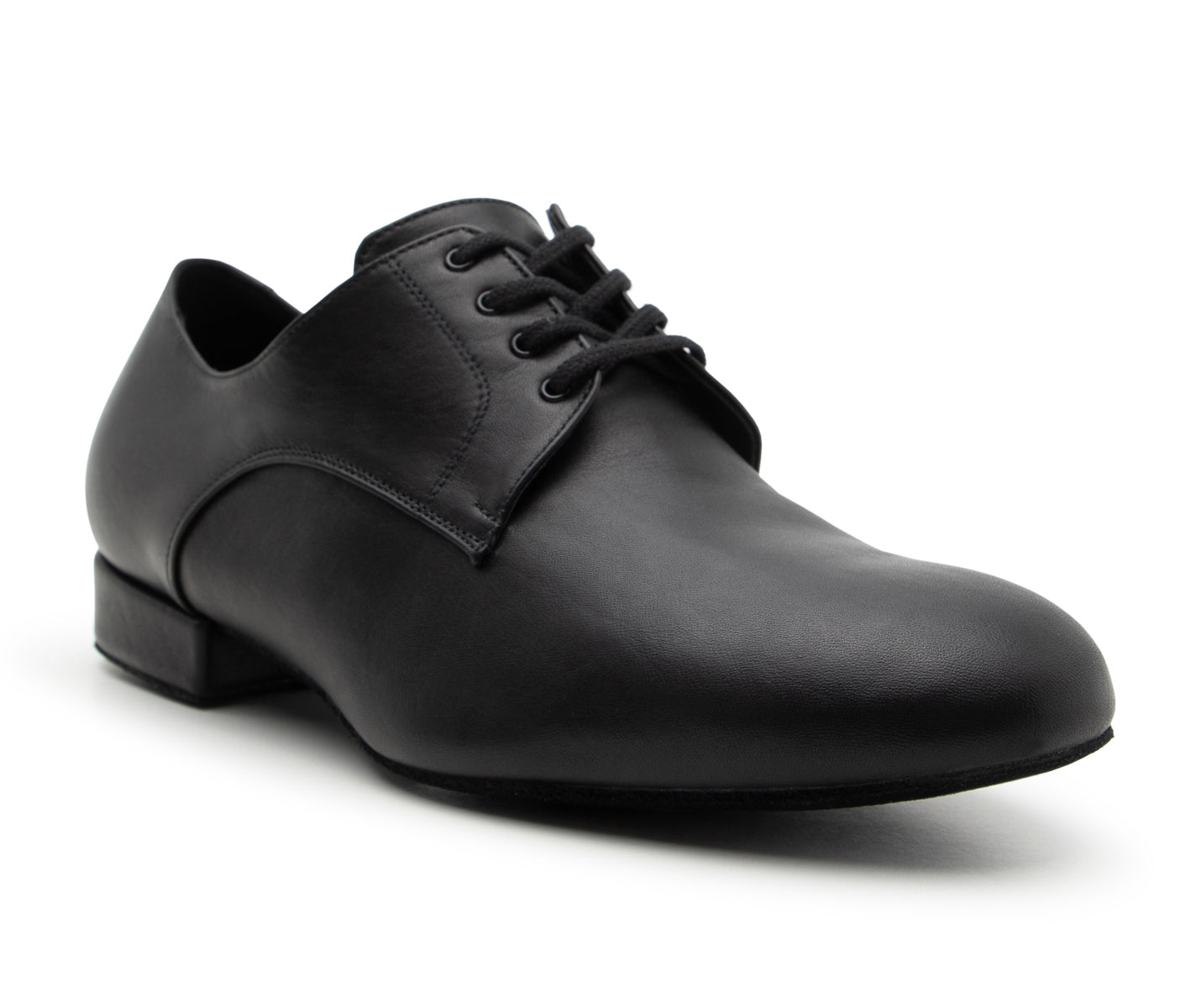 Dancing Queens 529 Tanzschuhe: Schwarze Leder-Tanzschuhe mit Schnürung und bequemem Tragekomfort.